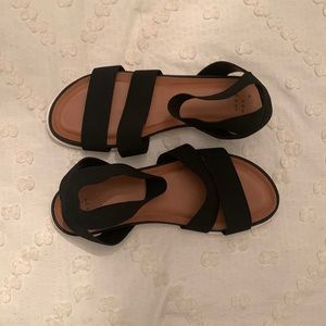 A New Day Esme Elastic Ankle Sandals in Black